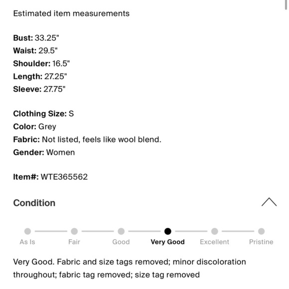 Theory Gray Wool Blazer Faux Fur Shawl Collar Winter Coat Elegant Small - Picture 4 of 5